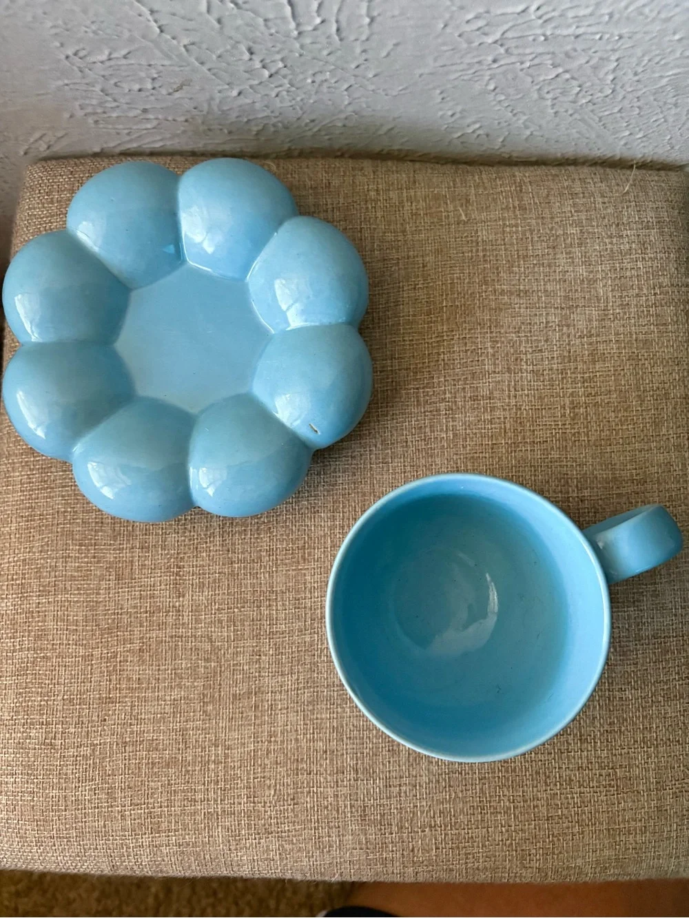 Blue Ceramic Cup and Saucer Set - Home Kitchen